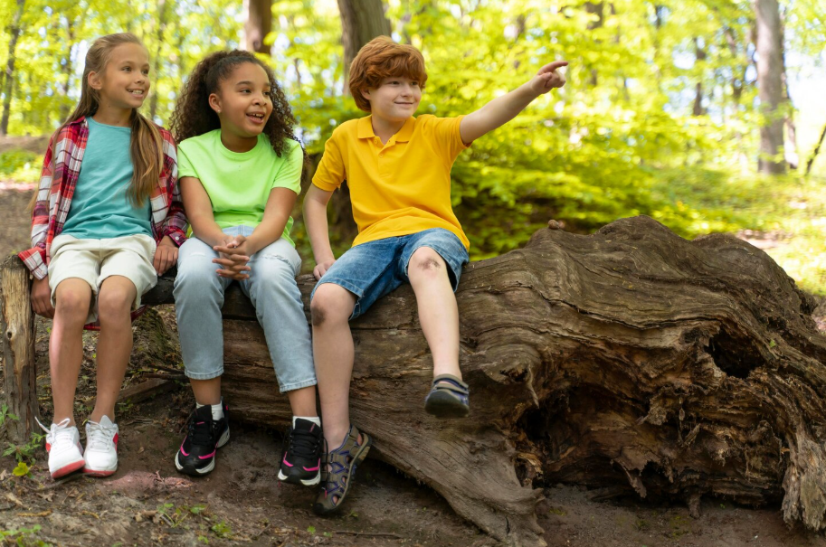 Children in a summer camp or seasonal program